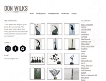 Tablet Screenshot of donwilkssculptor.com